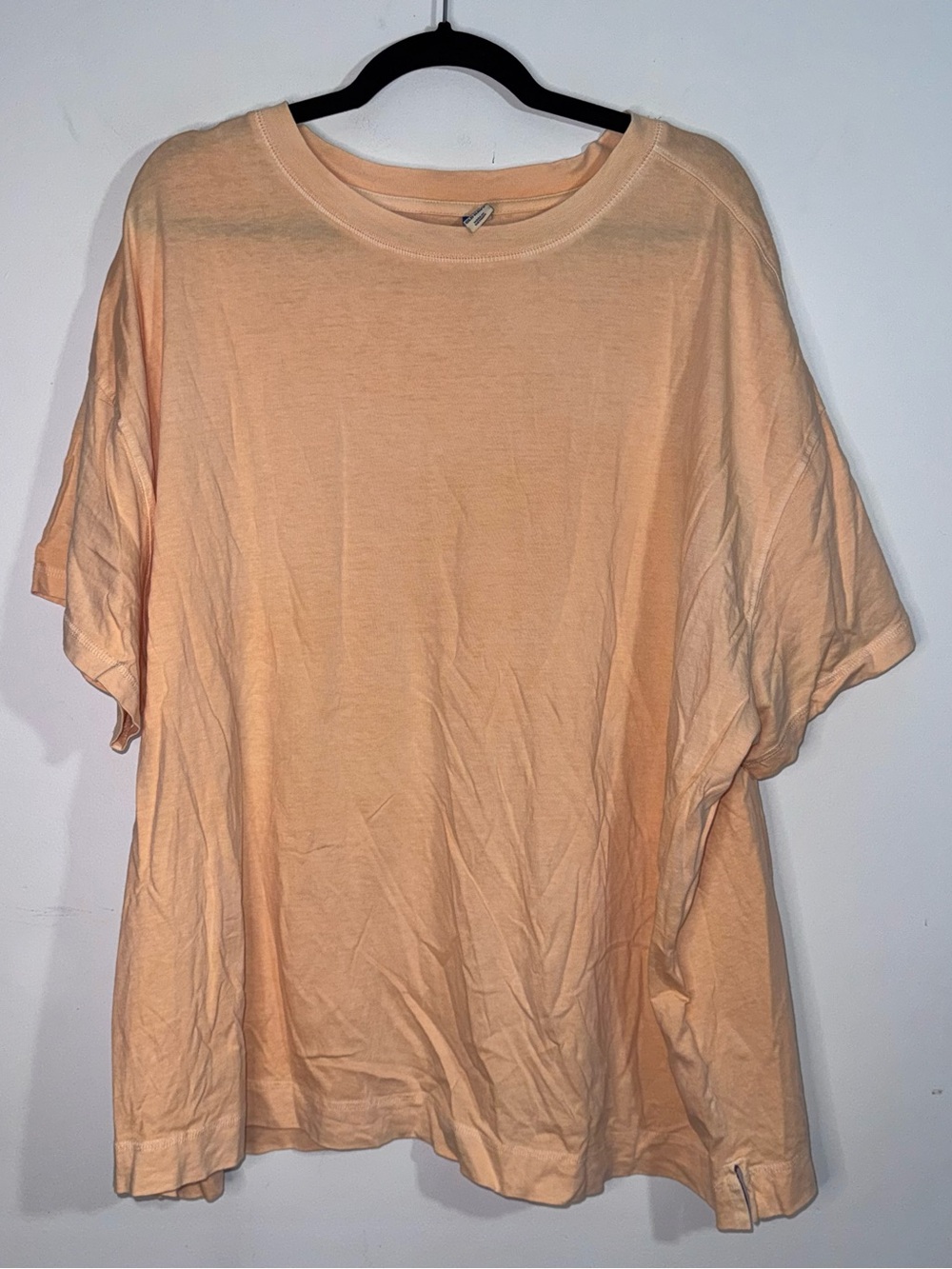 Old Navy Women’s 3X Peach Oversized Cotton T-Shirt Relaxed Boxy Tee